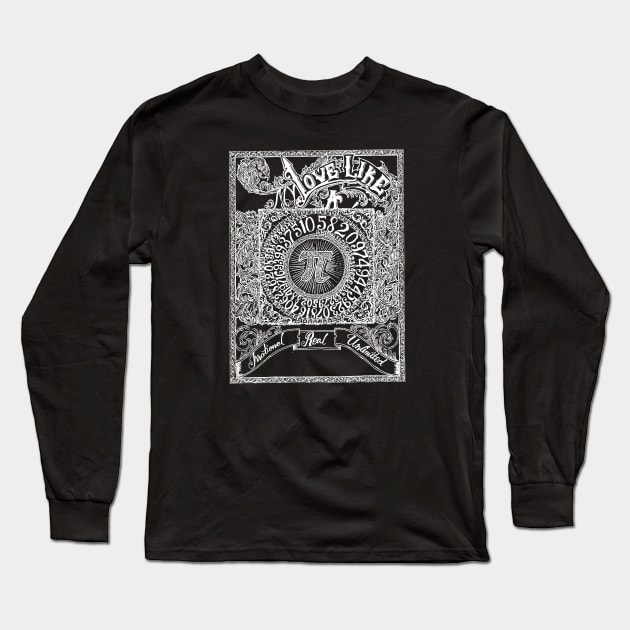 White Ornamental Love & Pi Long Sleeve T-Shirt by donangelo